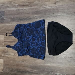 Lands end 2 piece swim suit size 8